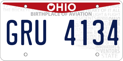 OH license plate GRU4134