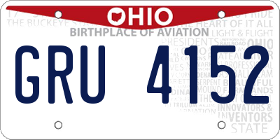 OH license plate GRU4152