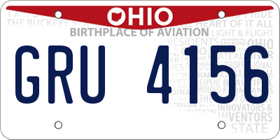 OH license plate GRU4156