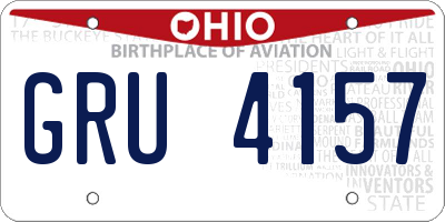 OH license plate GRU4157