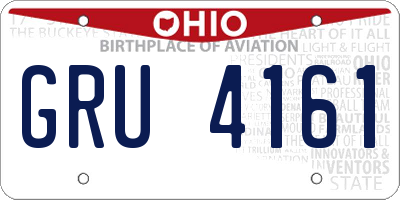 OH license plate GRU4161