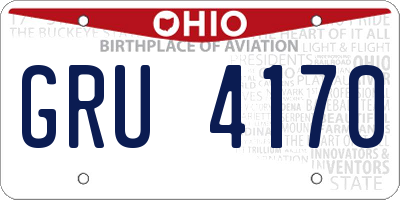 OH license plate GRU4170