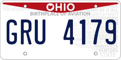 OH license plate GRU4179