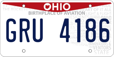 OH license plate GRU4186