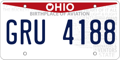 OH license plate GRU4188