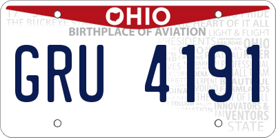 OH license plate GRU4191