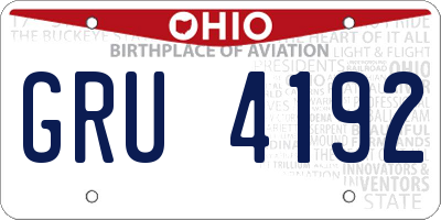 OH license plate GRU4192