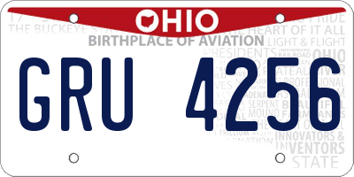 OH license plate GRU4256