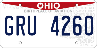 OH license plate GRU4260