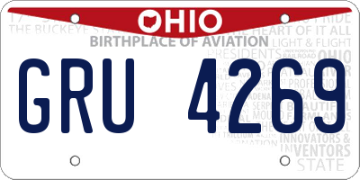 OH license plate GRU4269