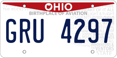 OH license plate GRU4297