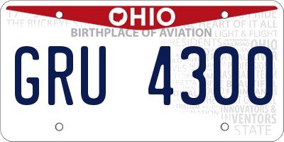 OH license plate GRU4300