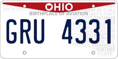 OH license plate GRU4331