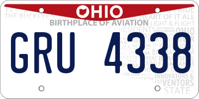 OH license plate GRU4338