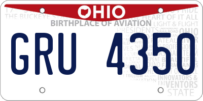 OH license plate GRU4350