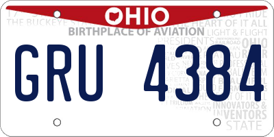 OH license plate GRU4384