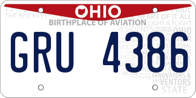 OH license plate GRU4386