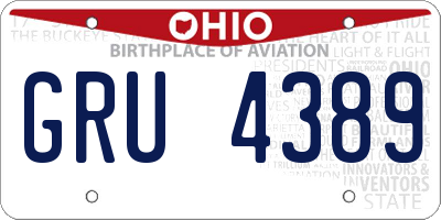 OH license plate GRU4389