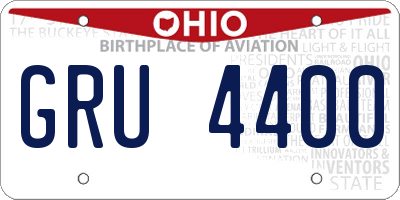 OH license plate GRU4400