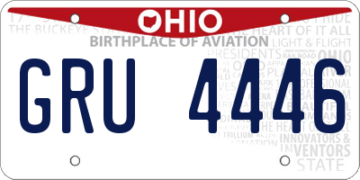 OH license plate GRU4446