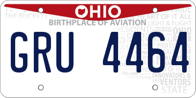 OH license plate GRU4464