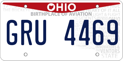 OH license plate GRU4469