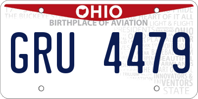 OH license plate GRU4479