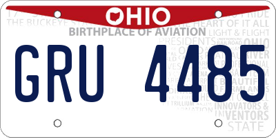 OH license plate GRU4485