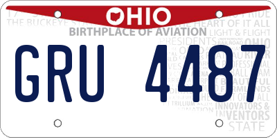 OH license plate GRU4487