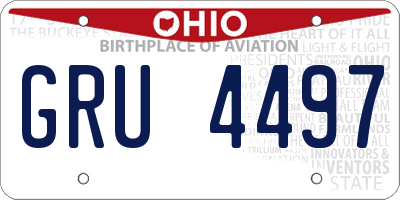 OH license plate GRU4497