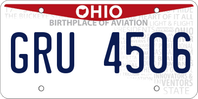 OH license plate GRU4506