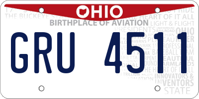 OH license plate GRU4511