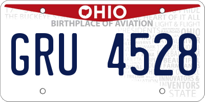 OH license plate GRU4528