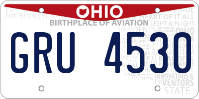 OH license plate GRU4530