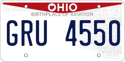 OH license plate GRU4550