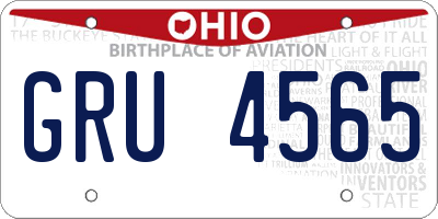 OH license plate GRU4565