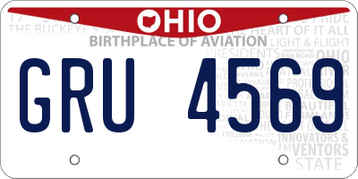 OH license plate GRU4569