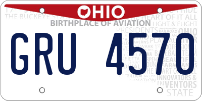 OH license plate GRU4570