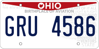 OH license plate GRU4586
