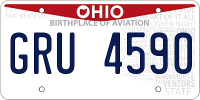 OH license plate GRU4590