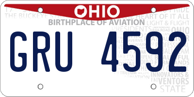OH license plate GRU4592