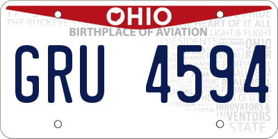 OH license plate GRU4594