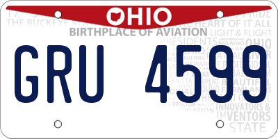 OH license plate GRU4599