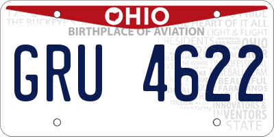 OH license plate GRU4622