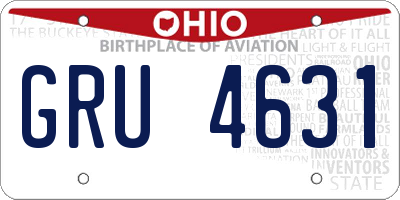 OH license plate GRU4631