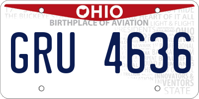 OH license plate GRU4636