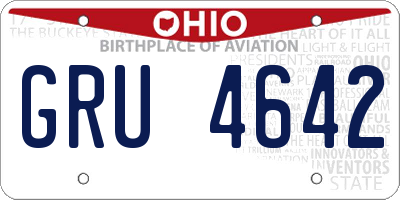 OH license plate GRU4642