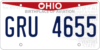 OH license plate GRU4655