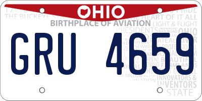 OH license plate GRU4659