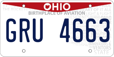 OH license plate GRU4663